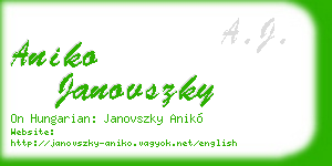 aniko janovszky business card