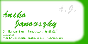 aniko janovszky business card